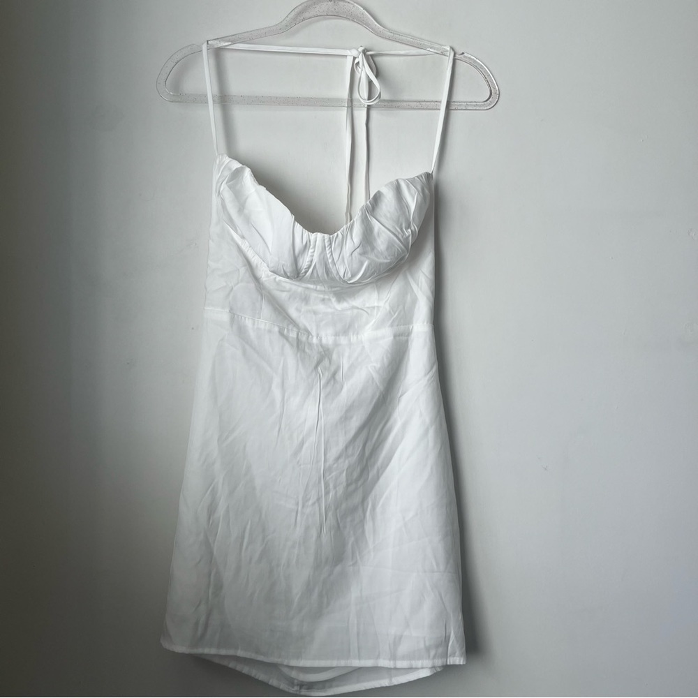 Princess Polly Kings White Strappy Halter Mini Dress 8